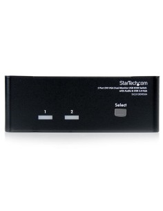 StarTech.com Switch KVM doppio monitor VGA DVI 2 porte USB con audio e hub USB 2.0 2