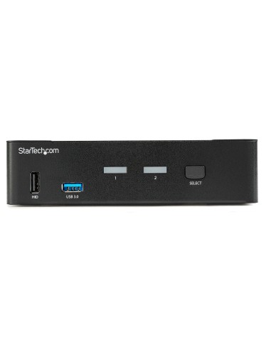 StarTech.com Switch KVM DisplayPort 2 porte - 4K 60Hz - Singolo schermo - Switch KVM USB UHD DP 1.2 a doppia porta - Hub USB