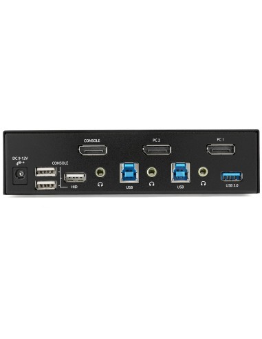 StarTech.com Switch KVM DisplayPort 2 porte - 4K 60Hz - Singolo schermo - Switch KVM USB UHD DP 1.2 a doppia porta - Hub USB