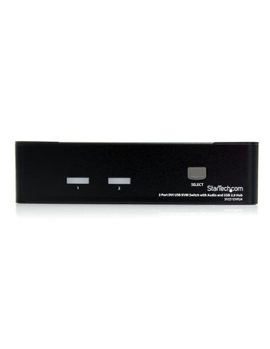 StarTech.com Switch KVM DVI USB 2 porte, con audio e hub USB 2.0