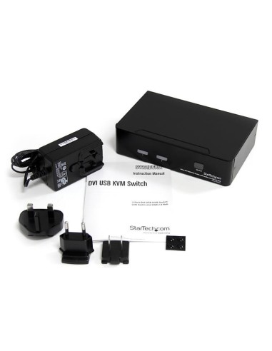 StarTech.com Switch KVM DVI USB 2 porte, con audio e hub USB 2.0