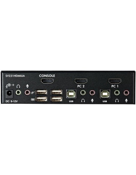 StarTech.com Switch KVM HDMI USB 2 porte, con audio e hub USB 2.0