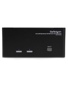 StarTech.com Switch KVM DVI USB per monitor triplo a 2 porte con audio e hub USB 2.0 2
