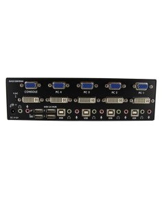 StarTech.com Switch KVM doppio monitor VGA DVI 4 porte USB con audio e hub USB 2.0 2