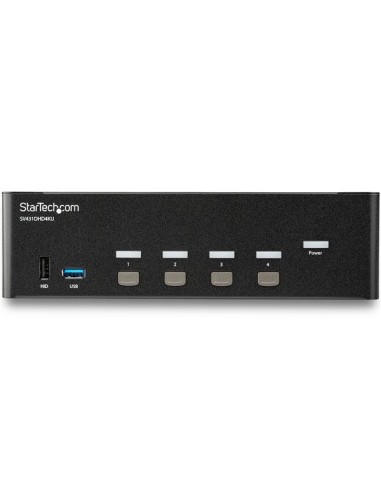 StarTech.com Switch KVM a 4 Porte HDMI - 4K 30Hz - Doppio Display