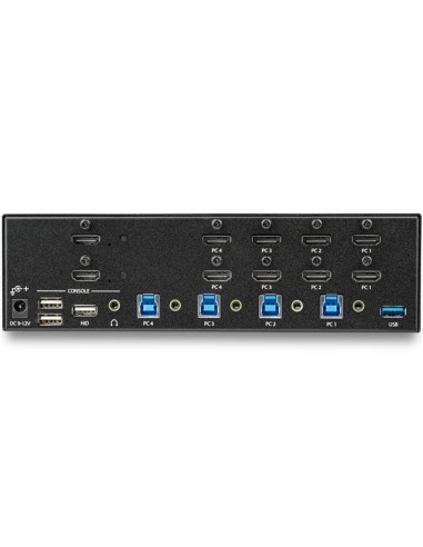 StarTech.com Switch KVM a 4 Porte HDMI - 4K 30Hz - Doppio Display