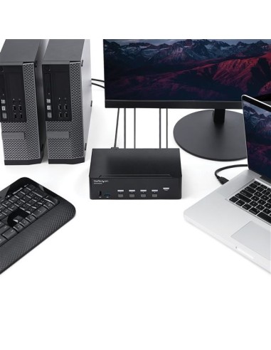 StarTech.com Switch KVM a 4 Porte HDMI - 4K 30Hz - Doppio Display