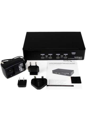 StarTech.com Switch KVM DisplayPort USB a 4 porte con audio
