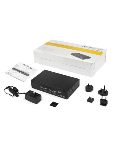 StarTech.com Switch KVM DisplayPort a 4 porte - 4K 60Hz - Schermo singolo - Switch KVM USB UHD DP 1.2 a doppia porta - Hub USB