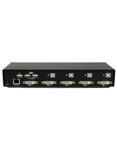 StarTech.com Switch Commutatore KVM USB DVI a 4 porte con tecnologia di commutazione rapida DDM incluso di cavi