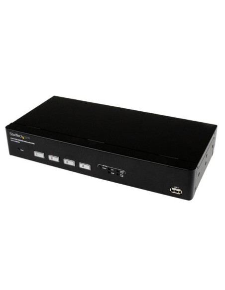 StarTech.com Switch KVM VGA USB a 4 porte con tecnologia di commutazione rapida DDM e cavi