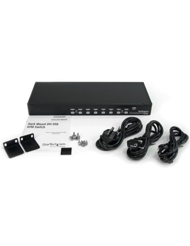 StarTech.com Switch KVM DVI USB a 8 porte montabile a rack 1U