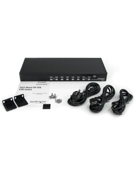 StarTech.com Switch KVM DVI USB a 8 porte montabile a rack 1U