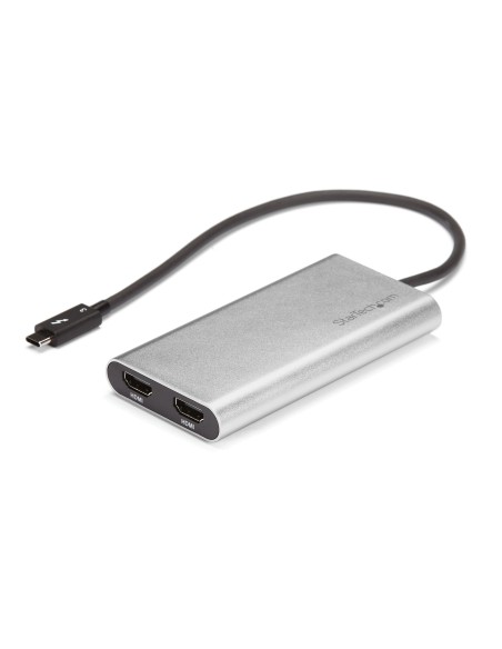 StarTech.com Adattatore Thunderbolt 3 a Dual HDMI 2.0 - Certificato Thunderbolt 3 4K 60Hz - Adattatore convertitore video per