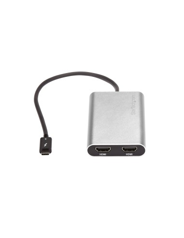 StarTech.com Adattatore Thunderbolt 3 a Dual HDMI 2.0 - Certificato Thunderbolt 3 4K 60Hz - Adattatore convertitore video per