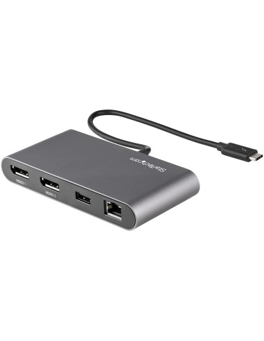 StarTech.com Thunderbolt 3 Mini Dock - Docking Station TB3 portatile per doppio monitor DisplayPort 4K 60Hz - 1x USB-A (3.2) &