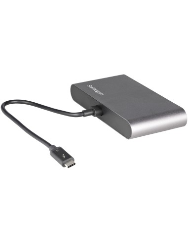StarTech.com Thunderbolt 3 Mini Dock - Docking Station TB3 portatile per doppio monitor DisplayPort 4K 60Hz - 1x USB-A (3.2) &