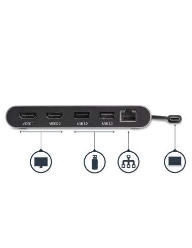 StarTech.com Mini Docking Station Thunderbolt 3 per Portatili - Doppio HDMI - 4k 60Hz - Fuori produzione, Sostituito da