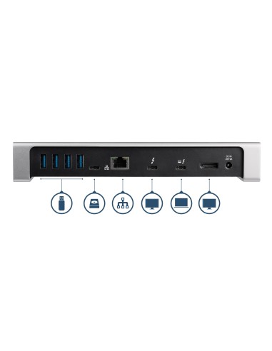 StarTech.com Dock Thunderbolt 3 con lettore SD per doppio schermo - Dual 4K @ 60hz - 6x porte USB 3.0