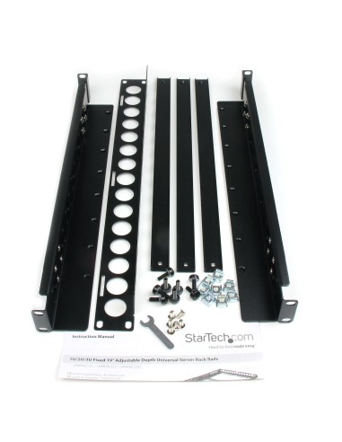 StarTech.com Binari universali per server rack fissi 1U 50 cm ca. con profondità regolabile