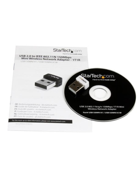 StarTech.com Adattatore di rete wireless N mini USB 150 Mbps - Adattatore WiFi USB 802.11n g 1T1R - Bianco