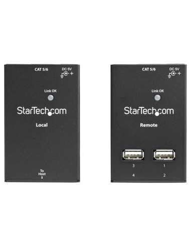 StarTech.com Prolunga Extender USB 2.0 a 4 porte via Cat5 o Cat6 - Estensore USB2.0 via cavo Cat5 6 fino a 50m