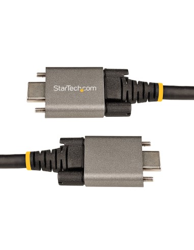 StarTech.com Cavo USB-C con viti di bloccaggio laterali da 1m - Cavo da USB-C a USB- C certificato USB-IF 10Gbps - Cavo USB-C