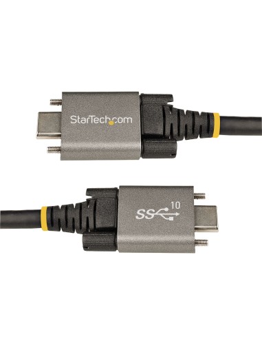 StarTech.com Cavo USB-C con viti di bloccaggio laterali da 50cm - Cavo da USB-C a USB- C certificato 10Gbps - Cavo USB-C