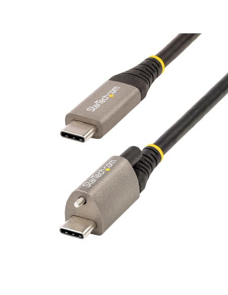 StarTech.com Cavo USB-C con viti di bloccaggio superiori da 50cm - Cavo da USB-C a USB- C certificato 10Gbps - Cavo USB-C