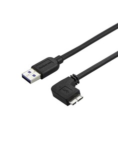 StarTech.com Cavo USB 3.0 Tipo A a Micro B slim - Connettore USB3.0 A a Micro B slim ad angolo destro Gen 1 (5 Gbps) - 1m