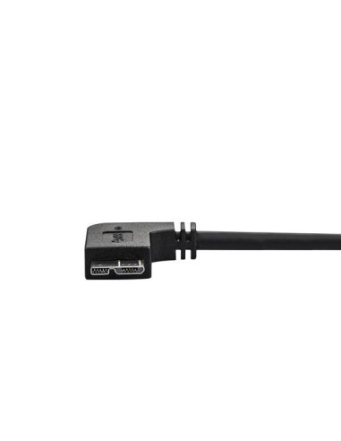 StarTech.com Cavo USB 3.0 Tipo A a Micro B slim - Connettore USB3.0 A a Micro B slim ad angolo destro Gen 1 (5 Gbps) - 1m