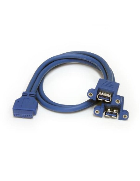 StarTech.com Cavo pannello USB 3.0 2 porte - Cavo USB A a collettore scheda madre F F