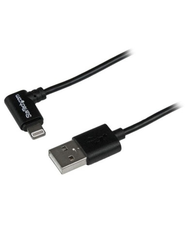 StarTech.com Cavo connettore ad angolo lightning a 8 pin Apple a USB nero da 1 m per iPhone iPod iPad