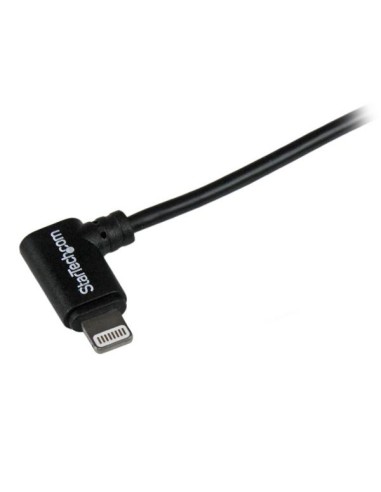 StarTech.com Cavo connettore ad angolo lightning a 8 pin Apple a USB nero da 1 m per iPhone iPod iPad