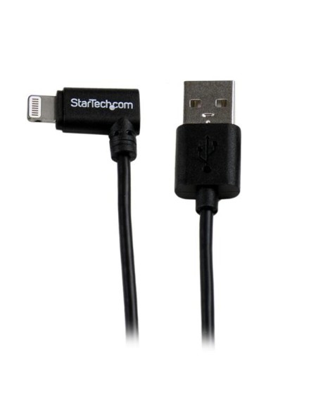 StarTech.com Cavo connettore ad angolo lightning a 8 pin Apple a USB nero da 2 m per iPhone iPod iPad