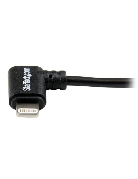 StarTech.com Cavo connettore ad angolo lightning a 8 pin Apple a USB nero da 2 m per iPhone iPod iPad