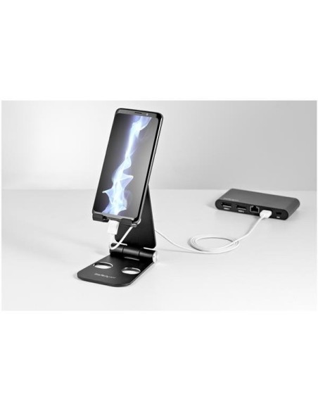 StarTech.com Supporto universale regolabile per smartphone e tablet - Ripiegabile - Nero