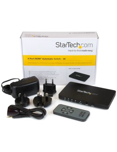 StarTech.com Switch Commutatore automatico a 4 porte HDMI con case in alluminio e supporto MHL - 4k 30Hz