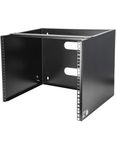 StarTech.com Staffa Rack 19" 8U a Parete - Profondità 35 cm Profilo Basso - Rack 19 pollici per Switch, Patch Panel, Server e