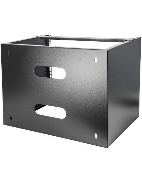 StarTech.com Staffa Rack 19" 8U a Parete - Profondità 35 cm Profilo Basso - Rack 19 pollici per Switch, Patch Panel, Server e