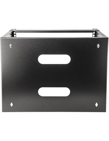 StarTech.com Staffa Rack 19" 8U a Parete - Profondità 35 cm Profilo Basso - Rack 19 pollici per Switch, Patch Panel, Server e
