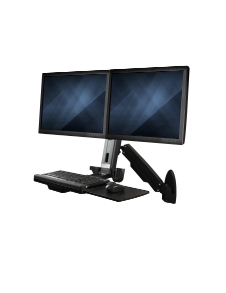 StarTech.com Stazione di Lavoro Sit Stand montabile a Parete - Doppio Monitor