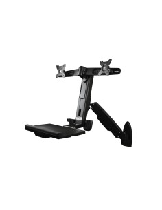 StarTech.com Stazione di Lavoro Sit Stand montabile a Parete - Doppio Monitor 2