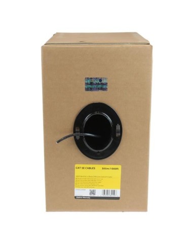 StarTech.com Rotolo in serie di cavi riser UTP solidi CMR Cat5e, 304,8 m, colore nero