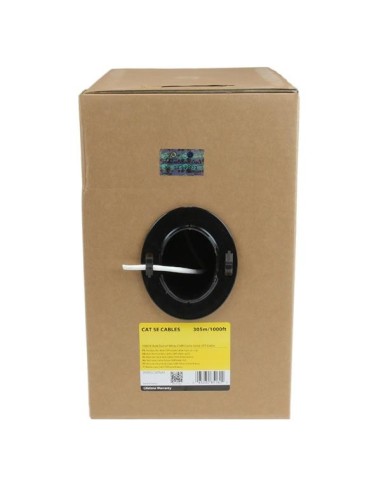 StarTech.com Rotolo in serie di cavi riser UTP solidi CMR Cat5e, 304,8 m, colore bianco