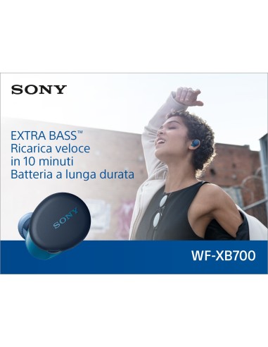 Sony WF-XB700 Auricolare True Wireless Stereo (TWS) In-ear Musica e Chiamate Bluetooth Blu