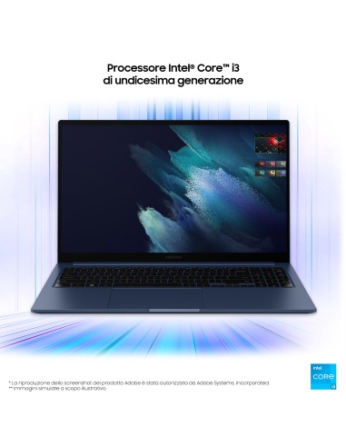 Samsung Galaxy Book , 15.6”, Windows 11 ready, Intel Core i3, 8 GB RAM, 256 GB SSD, Denim Blue