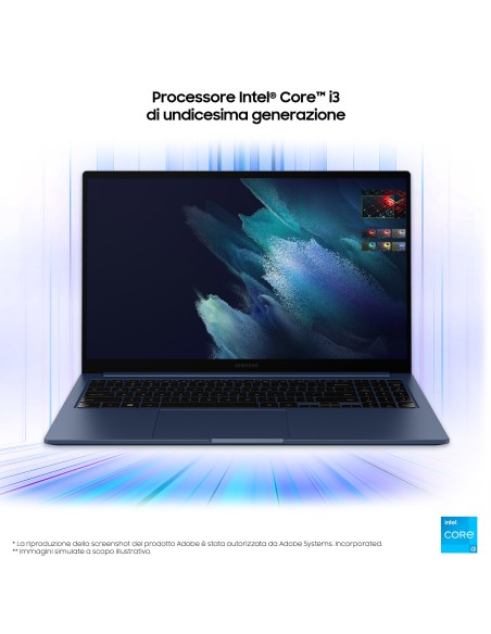 Samsung Galaxy Book , 15.6”, Windows 11 ready, Intel Core i3, 8 GB RAM, 256 GB SSD, Denim Blue