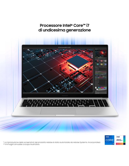 Samsung Galaxy Book , 15.6”, Windows 11 ready, Intel Core i7, 16 GB RAM, 512 GB SSD, Mystic Silver