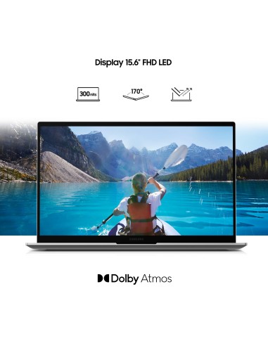 Samsung Galaxy Book , 15.6”, Windows 11 ready, Intel Core i7, 16 GB RAM, 512 GB SSD, Mystic Silver